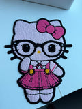 Hello Kitty w. Glasses- Chenille Patch