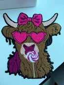Highland Cow- Chenille Patch