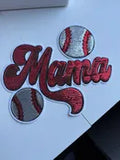 Baseball Mama- Sequin Chenille Patch